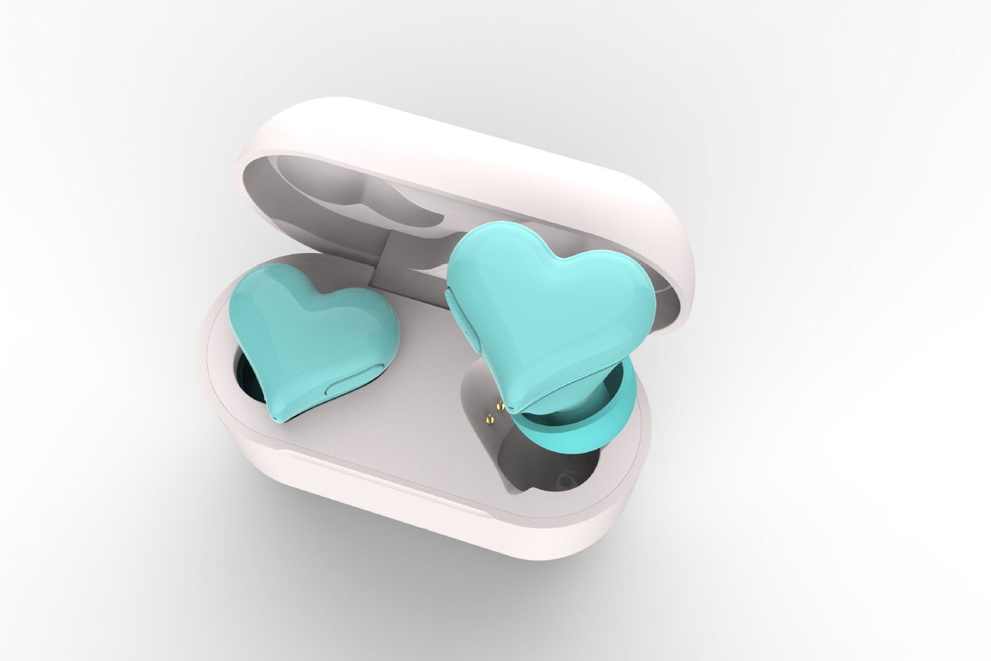 "HeartBuds Love Earphones - Heart-Shaped Wireless Bluetooth Headphones with Colored Lights"