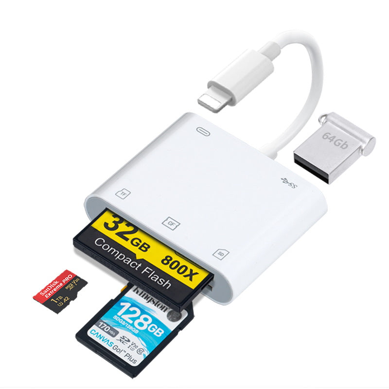 Universal 8-in-1 Card Reader for Mobile Phones and Computers - Multi-Function OTG Converter for TF and SD Cards