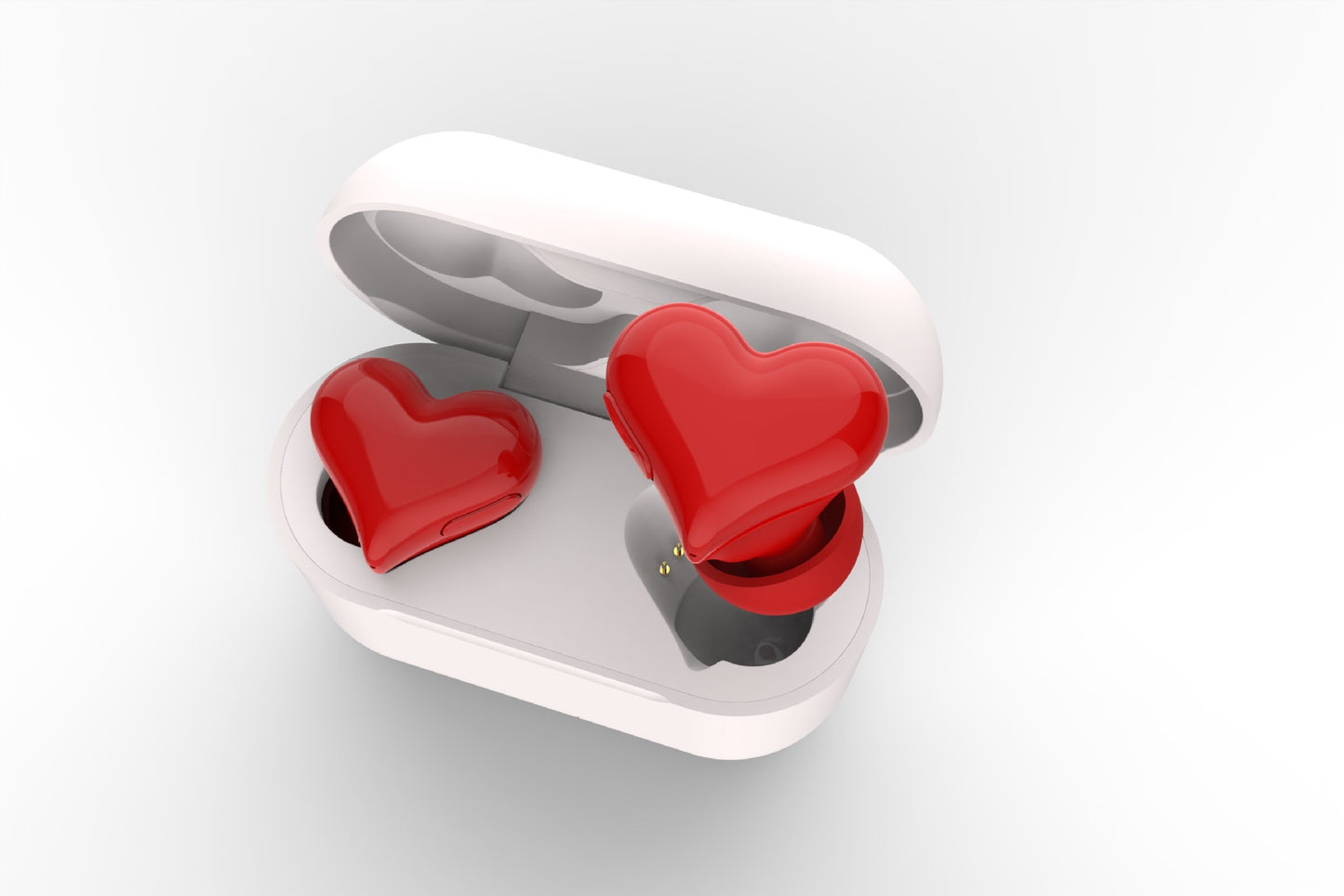 "HeartBuds Love Earphones - Heart-Shaped Wireless Bluetooth Headphones with Colored Lights"