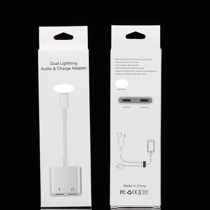 2-in-1 Lightning to 3.5mm Audio Adapter and Charger - Compatible with Apple Devices