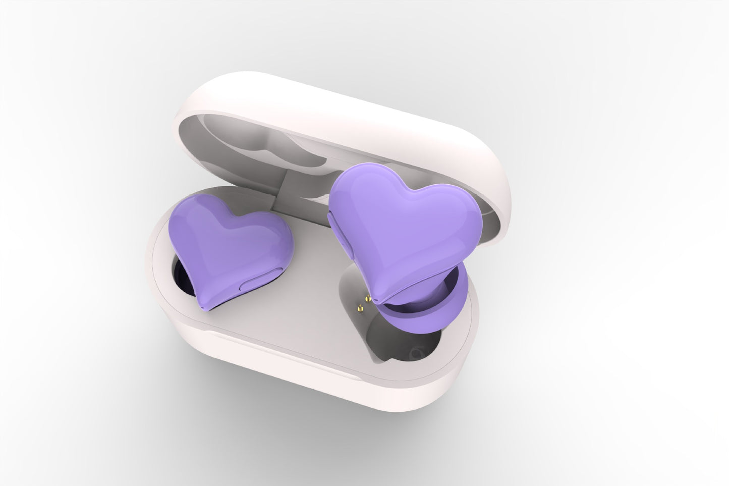 "HeartBuds Love Earphones - Heart-Shaped Wireless Bluetooth Headphones with Colored Lights"