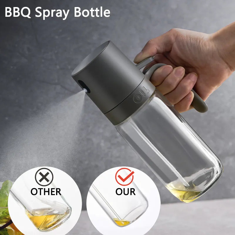 Glass Oil Spray Bottle 250ml - High Borosilicate Olive Oil Sprayer for Cooking, Air Fryer, Salad, and Baking