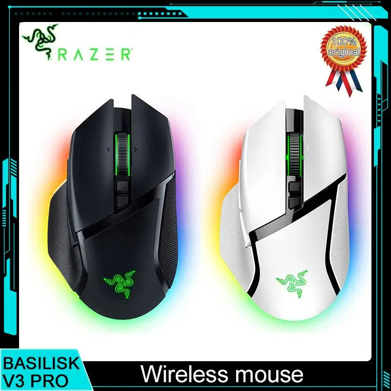 Original Razer Basilisk V3 Pro Wireless RGB Gaming Mouse - Fast Optical Switches, Gen-3, 11 Programmable Buttons, 30K Optical Sensor