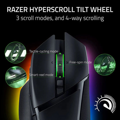 Original Razer Basilisk V3 Pro Wireless RGB Gaming Mouse - Fast Optical Switches, Gen-3, 11 Programmable Buttons, 30K Optical Sensor