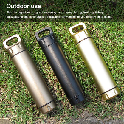 Outdoor Portable Waterproof Capsule - Aluminum Alloy Survival Pill Box, Multifunctional Container