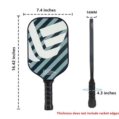 Professional Pickleball Paddle with Long Grip - USAPA Standard, 16mm Fiberglass, Ideal for Beginners, Indoor/Outdoor Use
