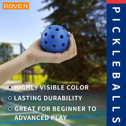 Durable Pickleball Set - 74MM, 40-Hole Design, 26g Competition-Grade Outdoor Pickleballs in Packs of 6, 12, or 24