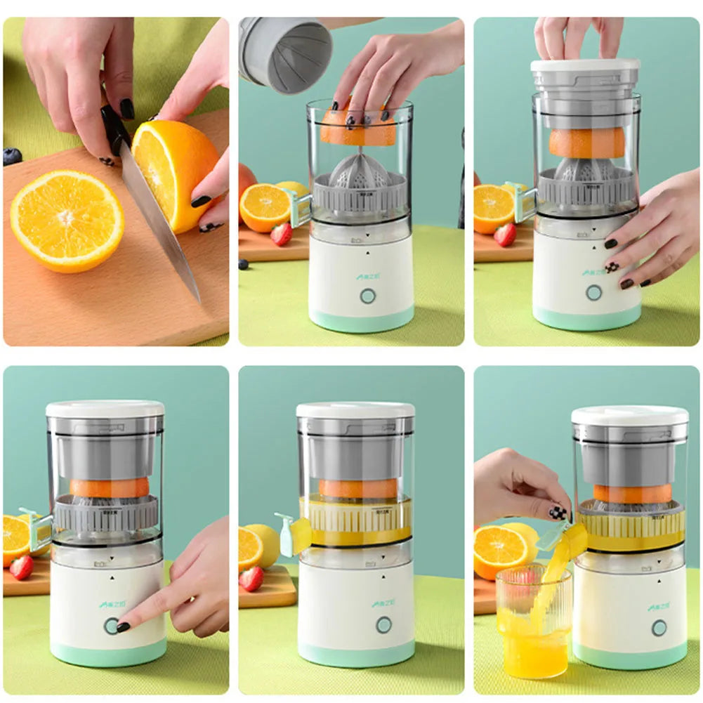 Portable Electric Juicer - USB Charging, Mini Household Citrus Juicer and Blender for Travel, Orange and Lemon Juice Mixer