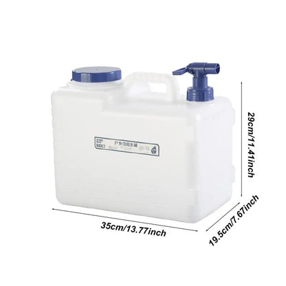 Portable Water Bucket with Faucet - Self-Driving Water Tank Container, 10L/15L, Leak-Proof for Camping