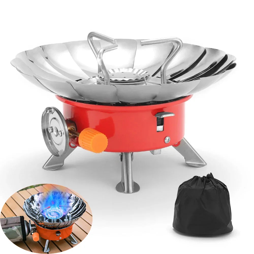 Portable Windproof Stove - Folding Ultralight Picnic Cooker, Outdoor Gas Stove for Travel and Camping