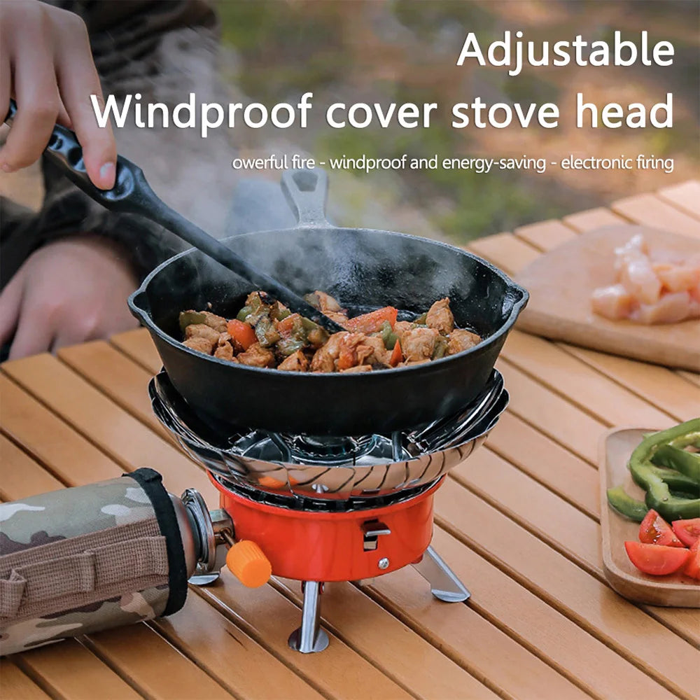 Portable Windproof Stove - Folding Ultralight Picnic Cooker, Outdoor Gas Stove for Travel and Camping