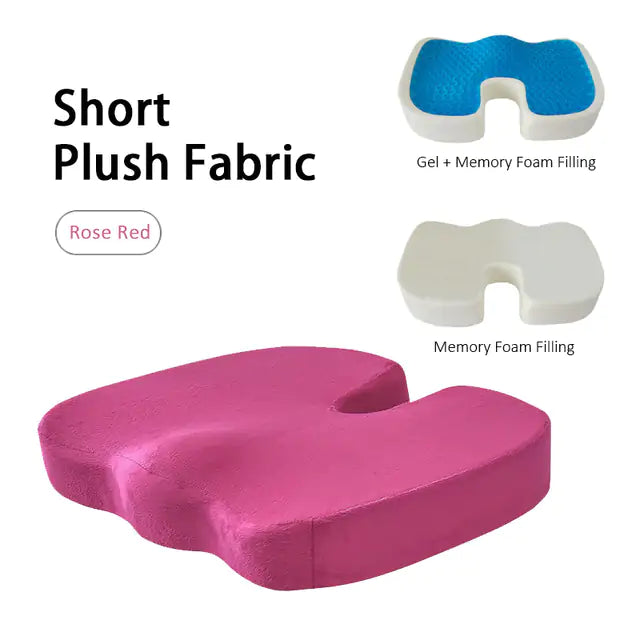 Gel Orthopedic Memory Foam U Coccyx Travel Seat Cushion - Ultimate Comfort On-the-Go