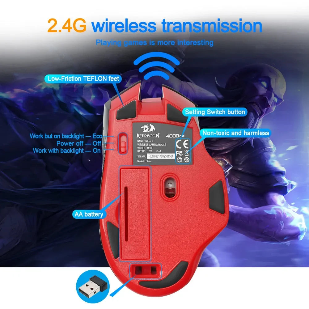 REDRAGON Mirage M690: Compact Wireless Powerhouse for Gamers