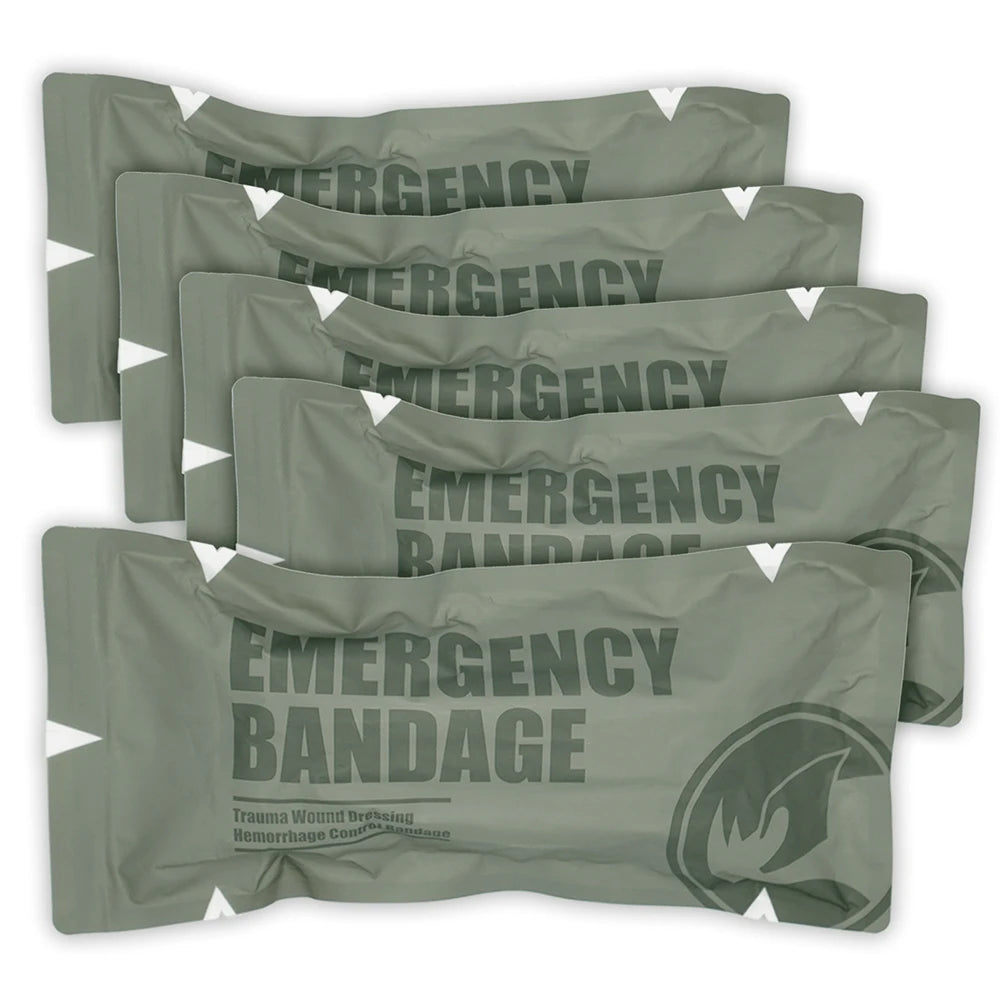 RHINO RESCUE Israeli Style Emergency Bandage - 4/6 Inch, Trauma Wound Dressing for Combat Tactical First Aid Kit (IFAK)