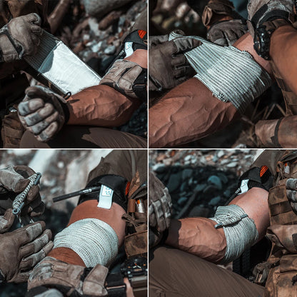 RHINO RESCUE Israeli Style Emergency Bandage - 4/6 Inch, Trauma Wound Dressing for Combat Tactical First Aid Kit (IFAK)