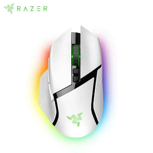 Razer Basilisk V3 Pro - Customizable Wireless Gaming Mouse in White, HyperScroll Tilt Wheel, Chroma RGB, 11 Programmable Buttons