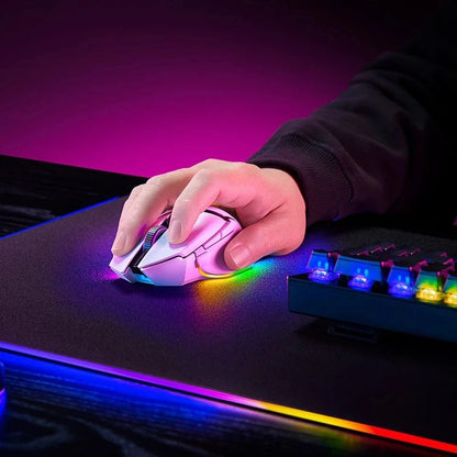 Razer Basilisk V3 Pro - Customizable Wireless Gaming Mouse in White, HyperScroll Tilt Wheel, Chroma RGB, 11 Programmable Buttons