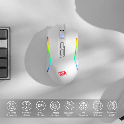 Unleash Tri-Mode Freedom: Redragon M693 Wireless Gaming Mouse