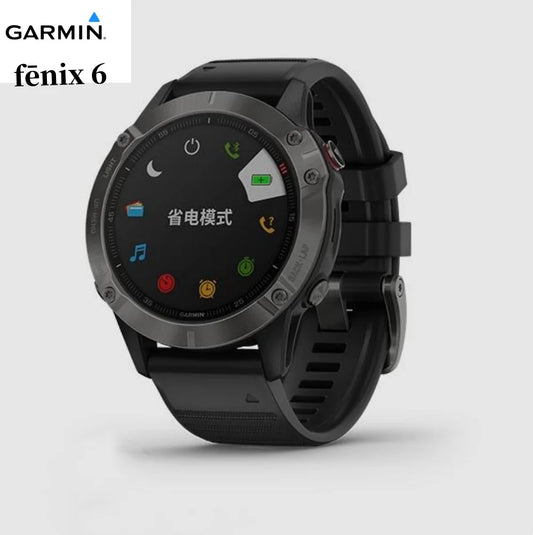 Refurbished GARMIN FENIX6 Smart Watch with GPS, WiFi, Beidou, GLONASS, and 10ATM Waterproof Rating