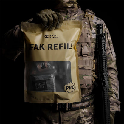 Rhino Rescue Trauma Kit - Tactical Combat Survival Gear Medical Kit for Emergency First Aid, IFAK Refill Supplies