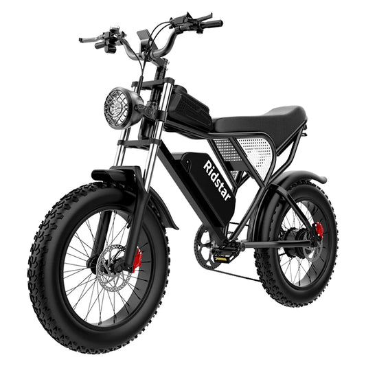 Ridstar Q20/Q20Pro Electric Bike - 2000W Powerful Motor, 52V40AH, Oil Brake, 20x4.0 Inch Fat Tire Mountain Snow Ebike