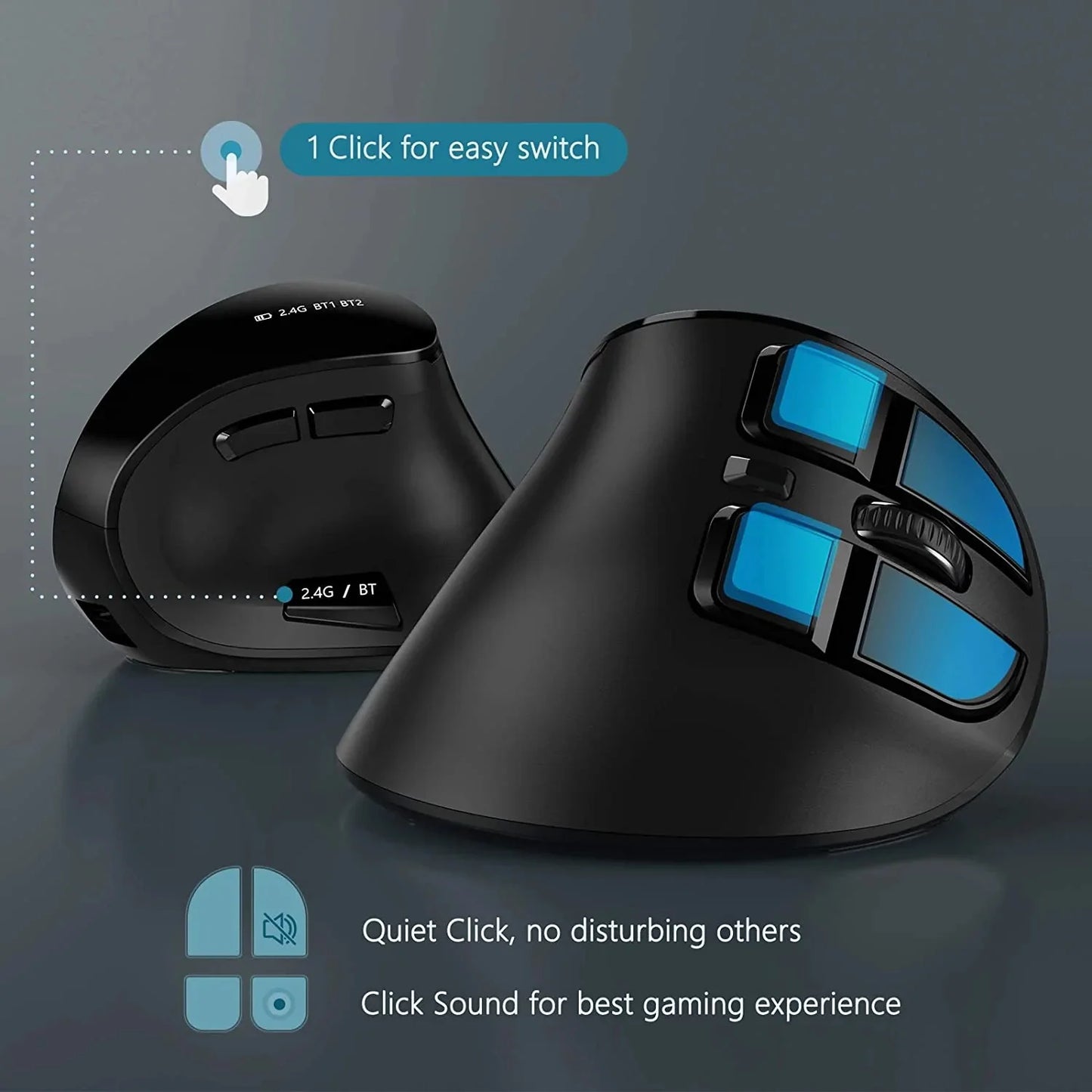 Seenda Vertical Wireless Mouse: Comfort and Connectivity for Work & Play