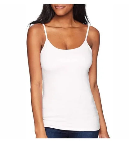 Women's Sexy Camisole Crop Tops - Sleeveless Bralette with Solid Color Straps, Slimming Vest Tanks