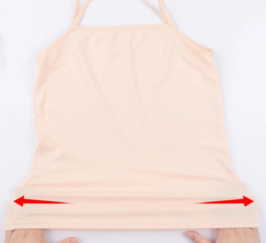 Women's Sexy Camisole Crop Tops - Sleeveless Bralette with Solid Color Straps, Slimming Vest Tanks