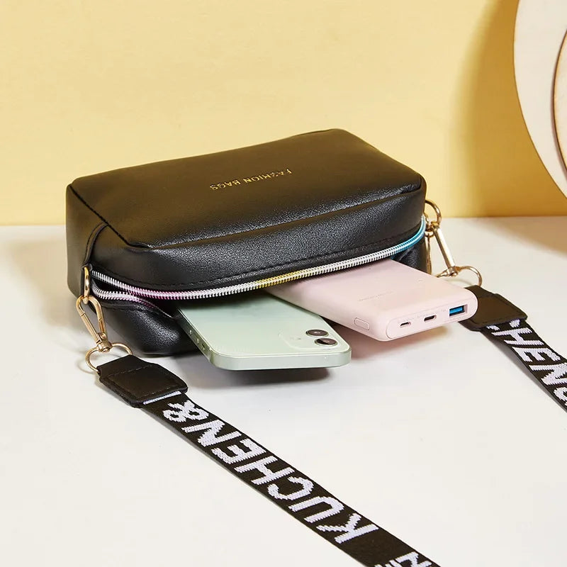 PU Leather Phone Purse: Simple, Spacious, Hands-Free Chic
