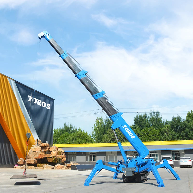 Compact Spider Crane - Mini Crawler with Telescopic Outrigger, Ideal for Narrow Spaces, Foldable Lifting Construction