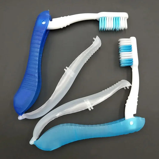 Portable Disposable Folding Travel Toothbrush - Hygiene Oral Care for Camping, Hiking, Sports Travel, Survival Gear Cleaning Tool