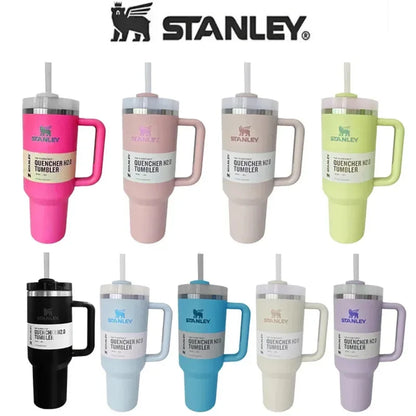 Stanley Large Capacity Stainless Steel Tumbler - 30/40oz Insulated Water Bottle with Handle, Lid, and Straw, Vacuum-Sealed Travel Mug for Outdoor and Car Use