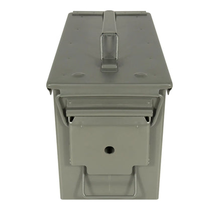 Strategy 50 Caliber Metal Ammo Storage Box - 12x6.125x7.25 Inches, OD Green