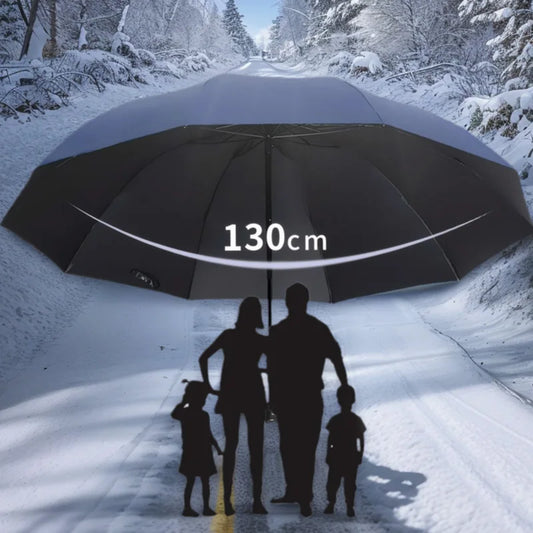 Super Large Folding Umbrella - Windproof, Dual Protection from Sun and Rain, Ideal for Business Travel and Family Use