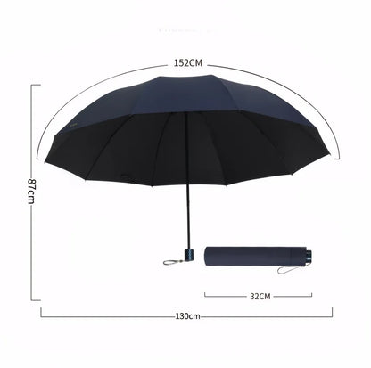 Super Large Folding Umbrella - Windproof, Dual Protection from Sun and Rain, Ideal for Business Travel and Family Use