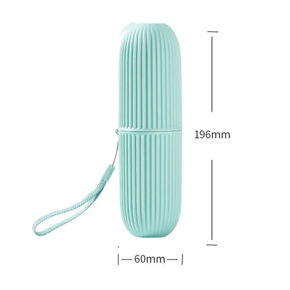 Portable Toothbrush Cup with Cap - Creative Toothpaste Holder and Travel Storage Case Organizer