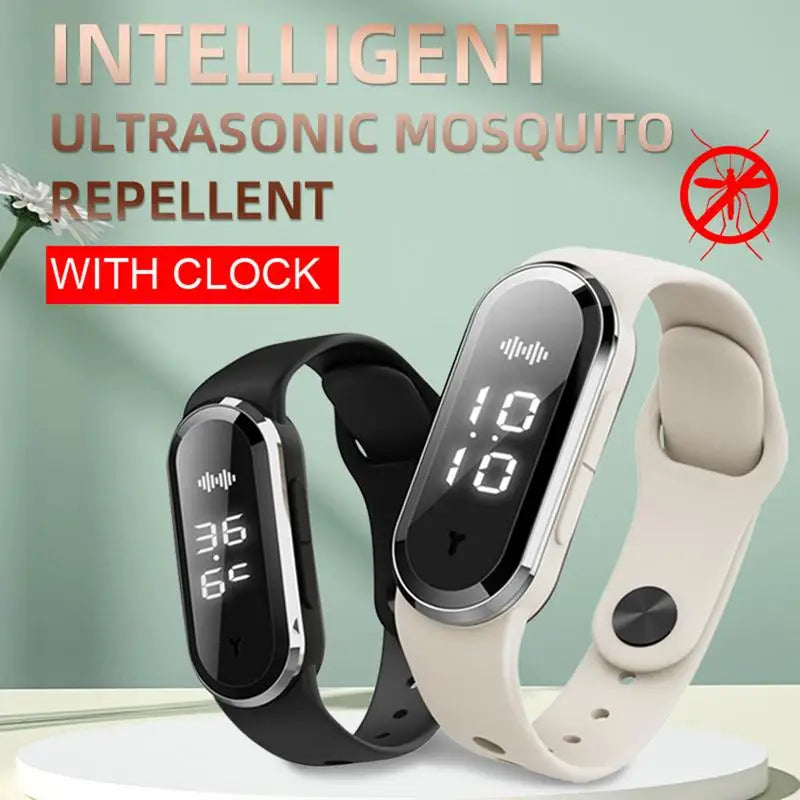 Ultrasonic Mosquito Repeller Bracelet - Anti-Mosquito Bite Wristband with USB Charging, Ideal for Camping