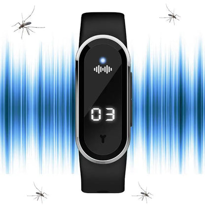 Ultrasonic Mosquito Repeller Bracelet - Anti-Mosquito Bite Wristband with USB Charging, Ideal for Camping