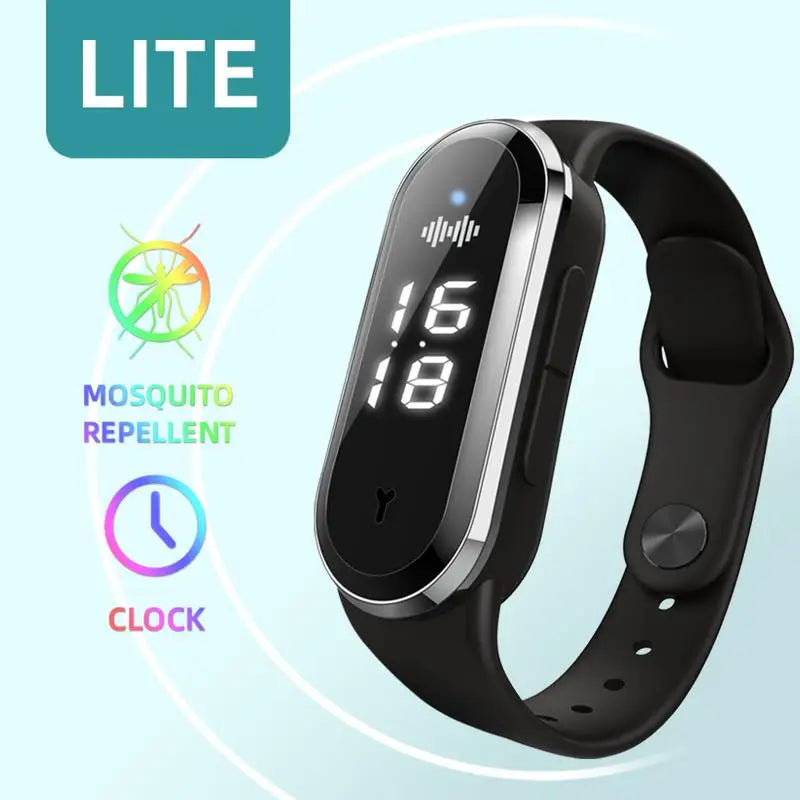 Ultrasonic Mosquito Repeller Bracelet - Anti-Mosquito Bite Wristband with USB Charging, Ideal for Camping