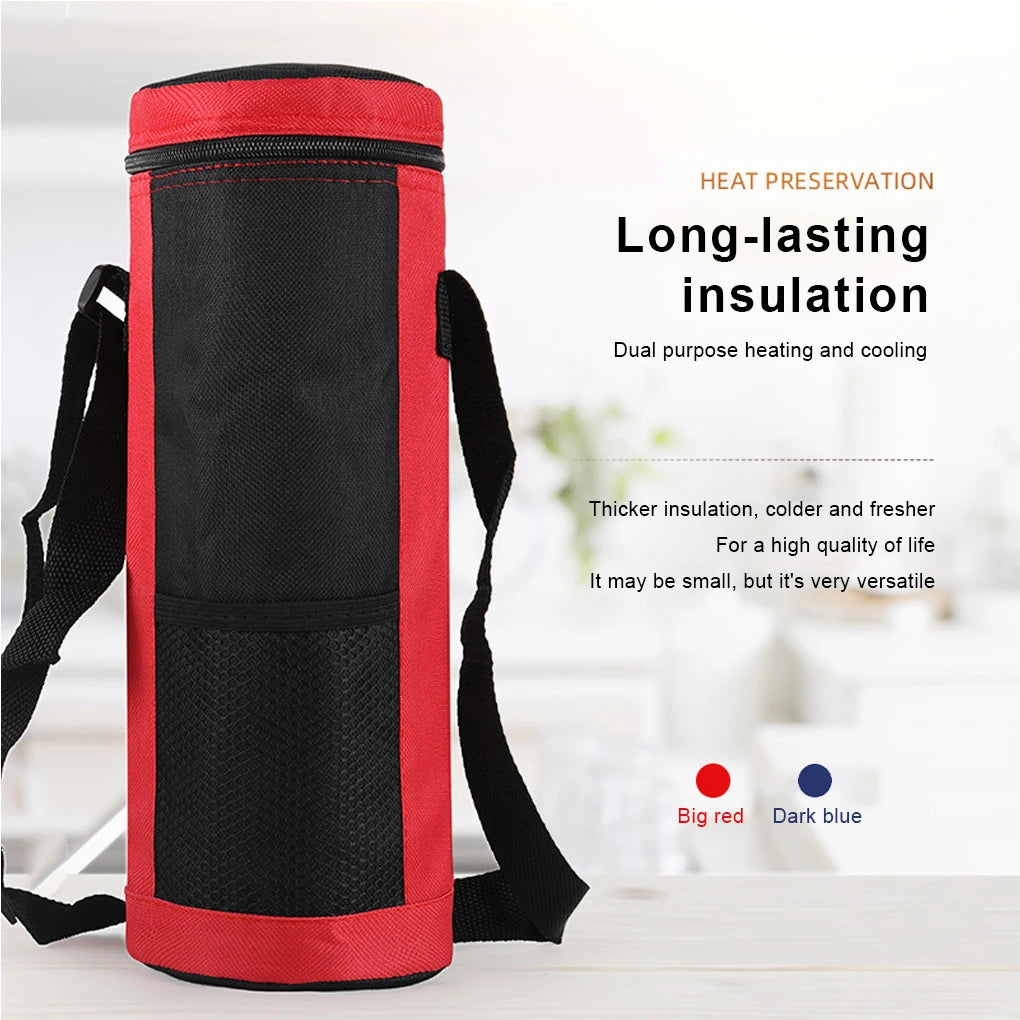 Universal Water Bottle Pouch - High Capacity Insulated Cooler Bag for Outdoor Travel, Camping, and Hiking