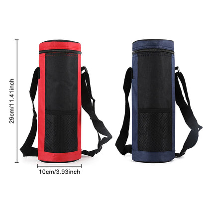 Universal Water Bottle Pouch - High Capacity Insulated Cooler Bag for Outdoor Travel, Camping, and Hiking