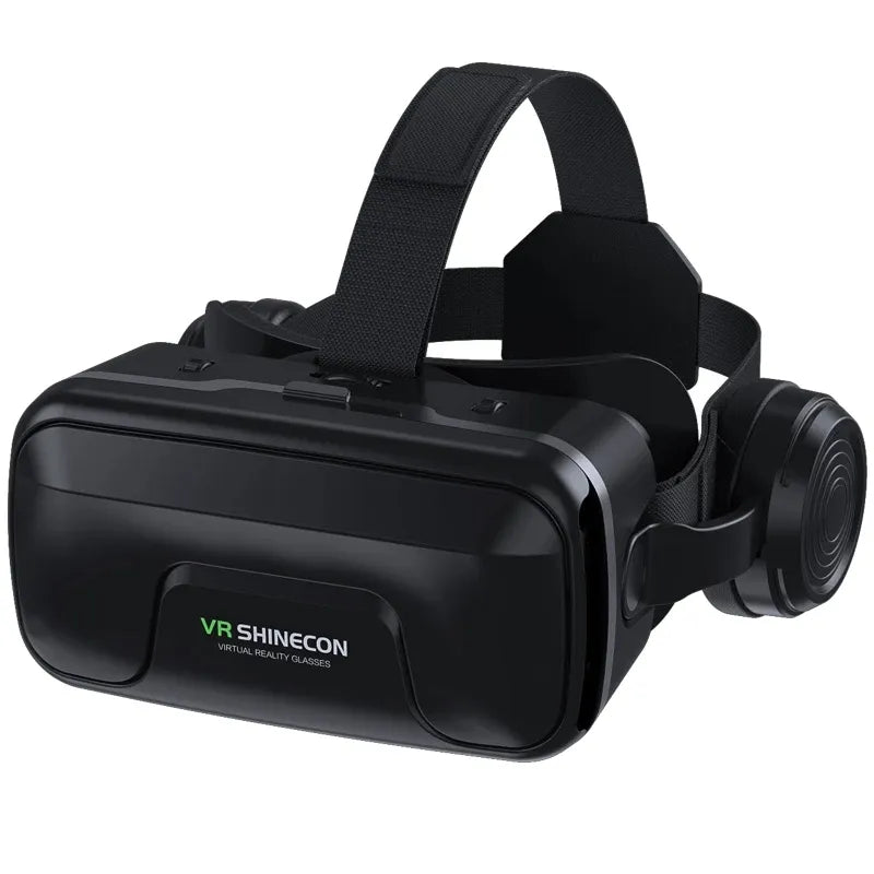 VR Shinecon 10.0 Helmet - 3D Virtual Reality Glasses for Smartphones, Includes Controller and Binoculars for Gaming and Movies