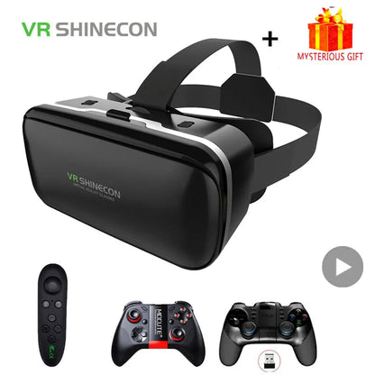 VR Shinecon 6.0 Casque Virtual Reality Glasses 3 D 3d Goggles Headset Helmet For iPhone Android Smartphone Smart Phone Viar Lens