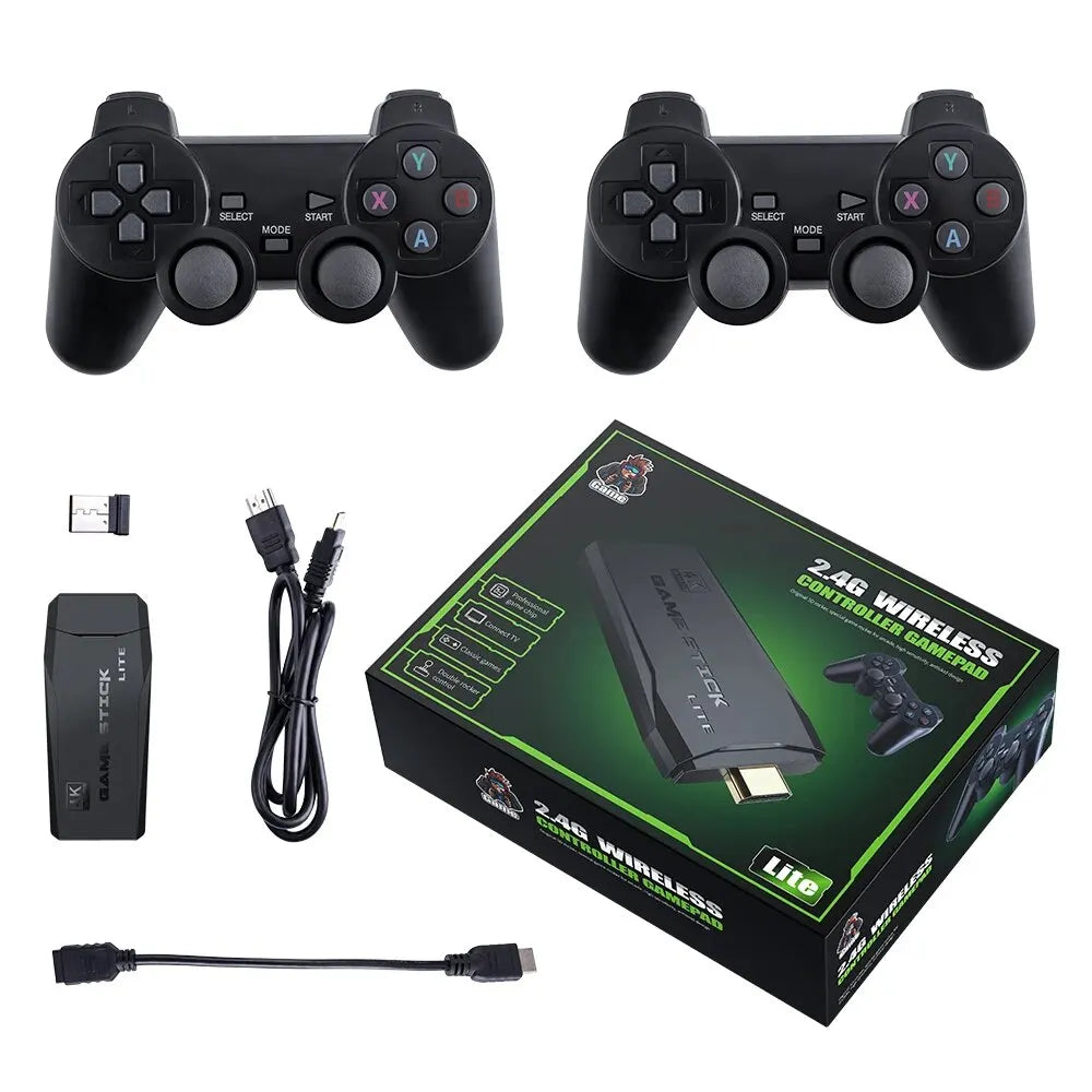 Video Game Console 2.4G Double Wireless Controller Game Stick 4K 20000 Games 64 32GB Retro Games for PS1/GBA Boy Christmas Gift