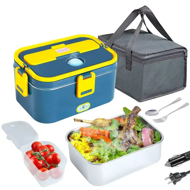 Hot Meals on the Go: 3-in-1 Electric Lunch Box