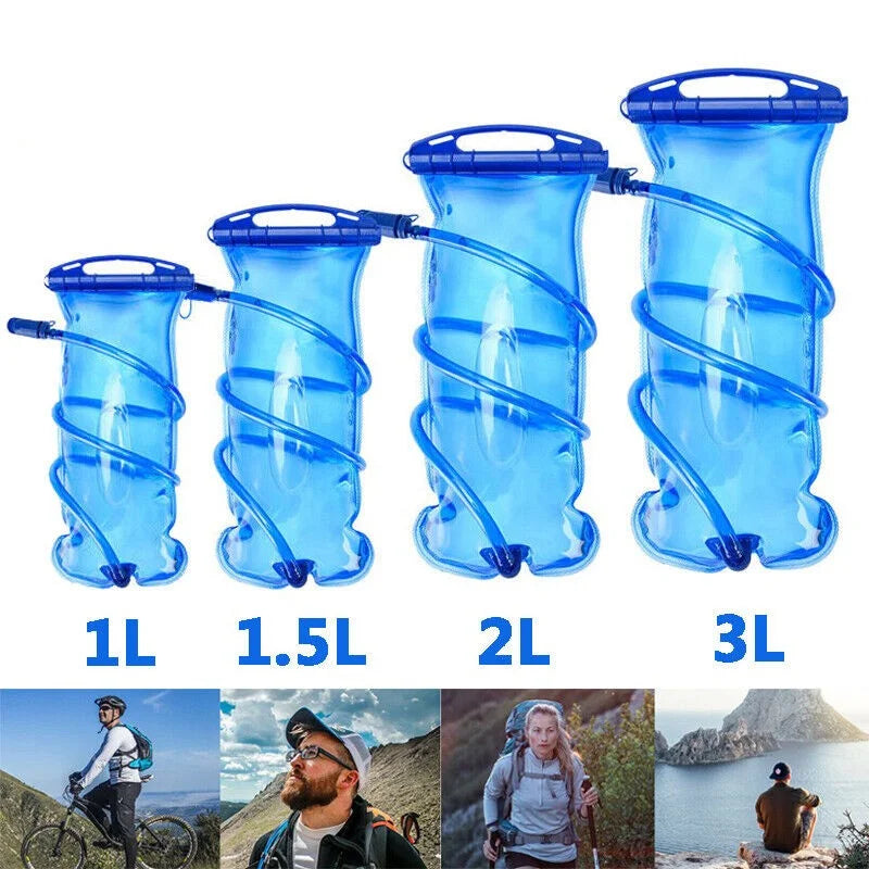 Water Bladder Hydration Pack Reservoir - BPA Free Storage Bag in 1L, 1.5L, 2L, 3L for Running and Hydration Vests