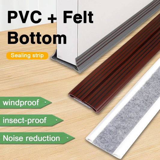 Weatherstrip Under Door Draft Stopper - 93x5cm Felt Seal Strip for Thermal Insulation and Home Draft Exclusion