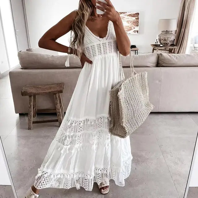 Elegant Off-Shoulder Lace Summer Dress: Embrace Sophistication and Summer Vibes