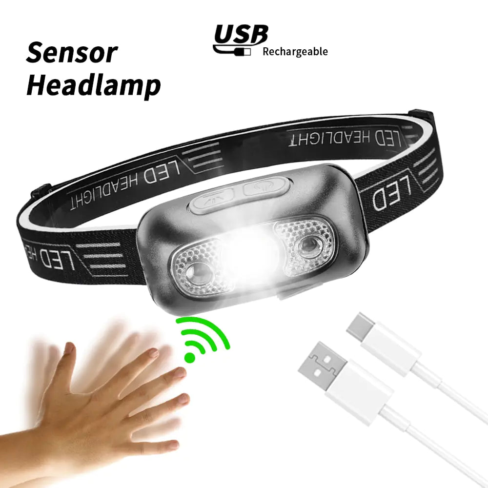 Mini Rechargeable Powerful Sensor Headlamp