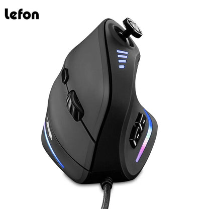 ZELOTES Vertical Gaming Mouse Wired USB Ergonomic Mice RGB Joysticks Programmable Laser Mice 10000 DPI For Gamer PC Computer C18